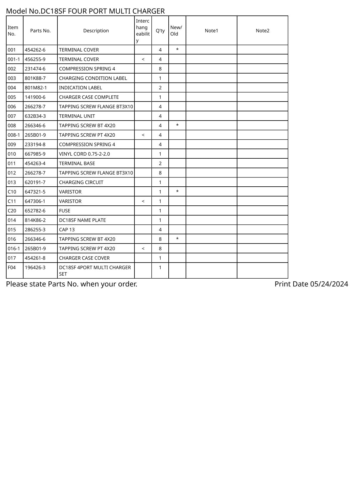 Vue éclatée Makita DC18SF - page 2
