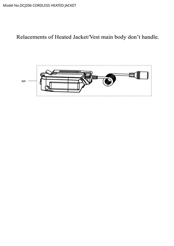 Vue éclatée Makita DCJ206 - page 1