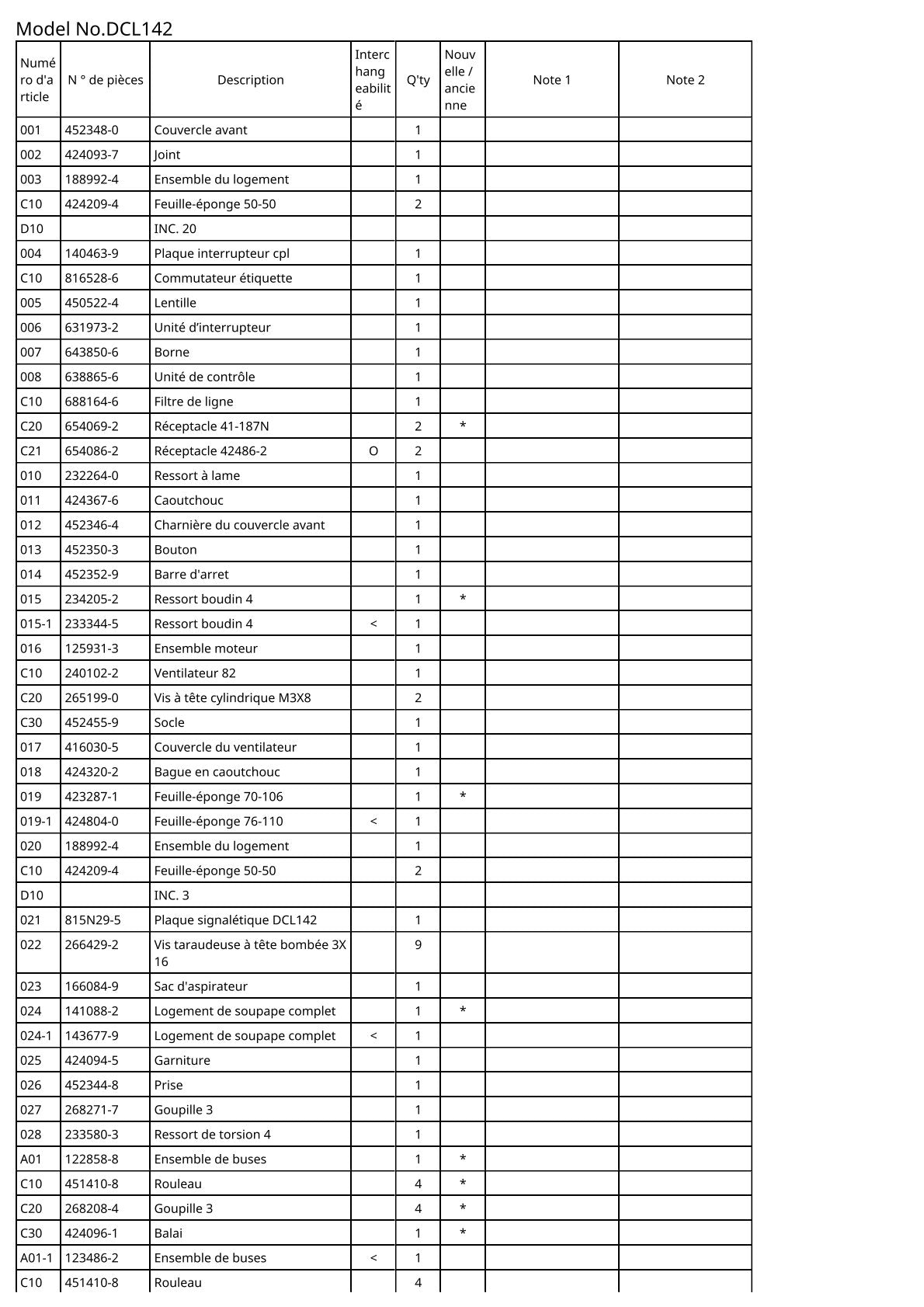 Vue éclatée Makita DCL142 - page 2