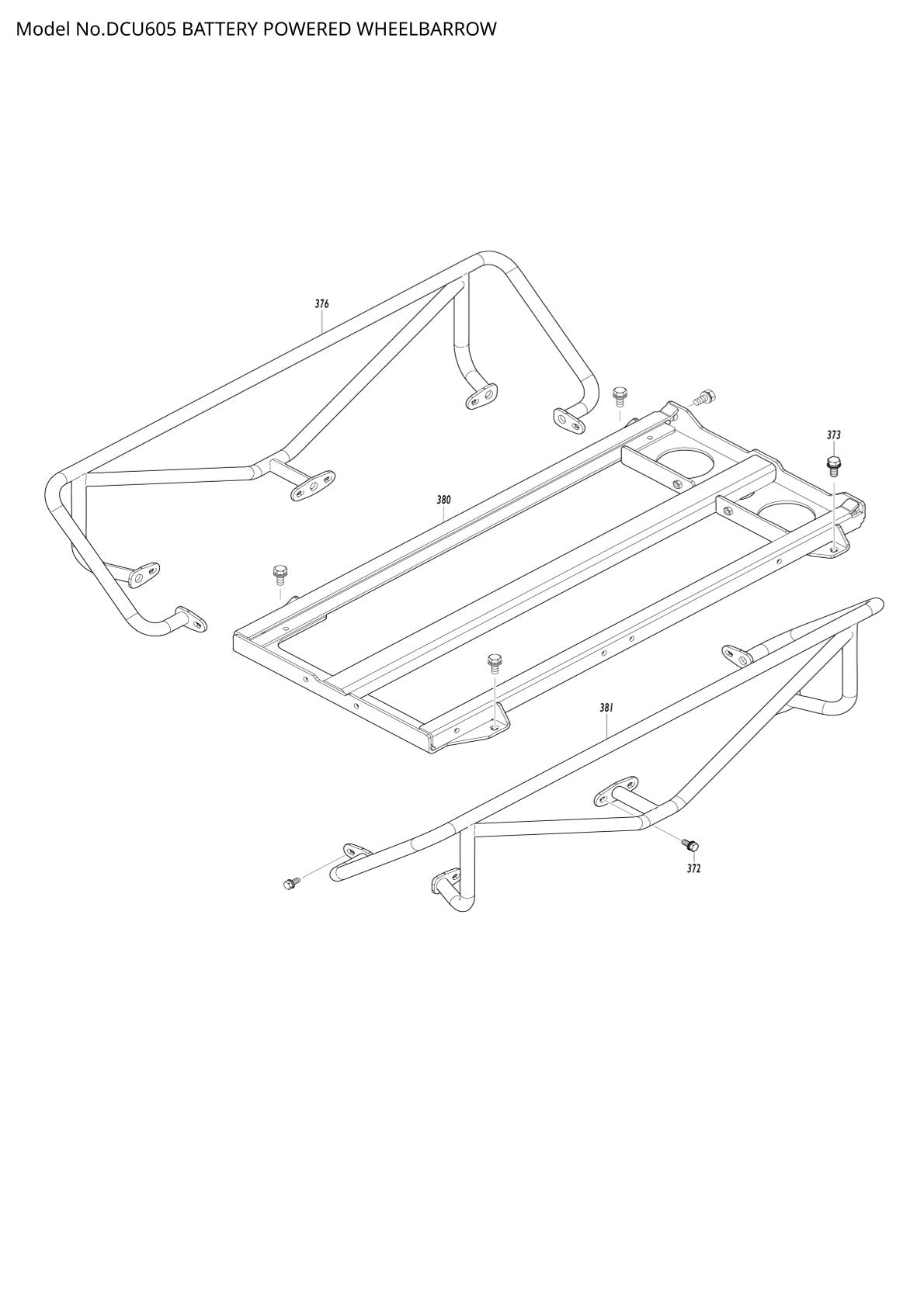 Vue éclatée Makita DCU605 - page 8