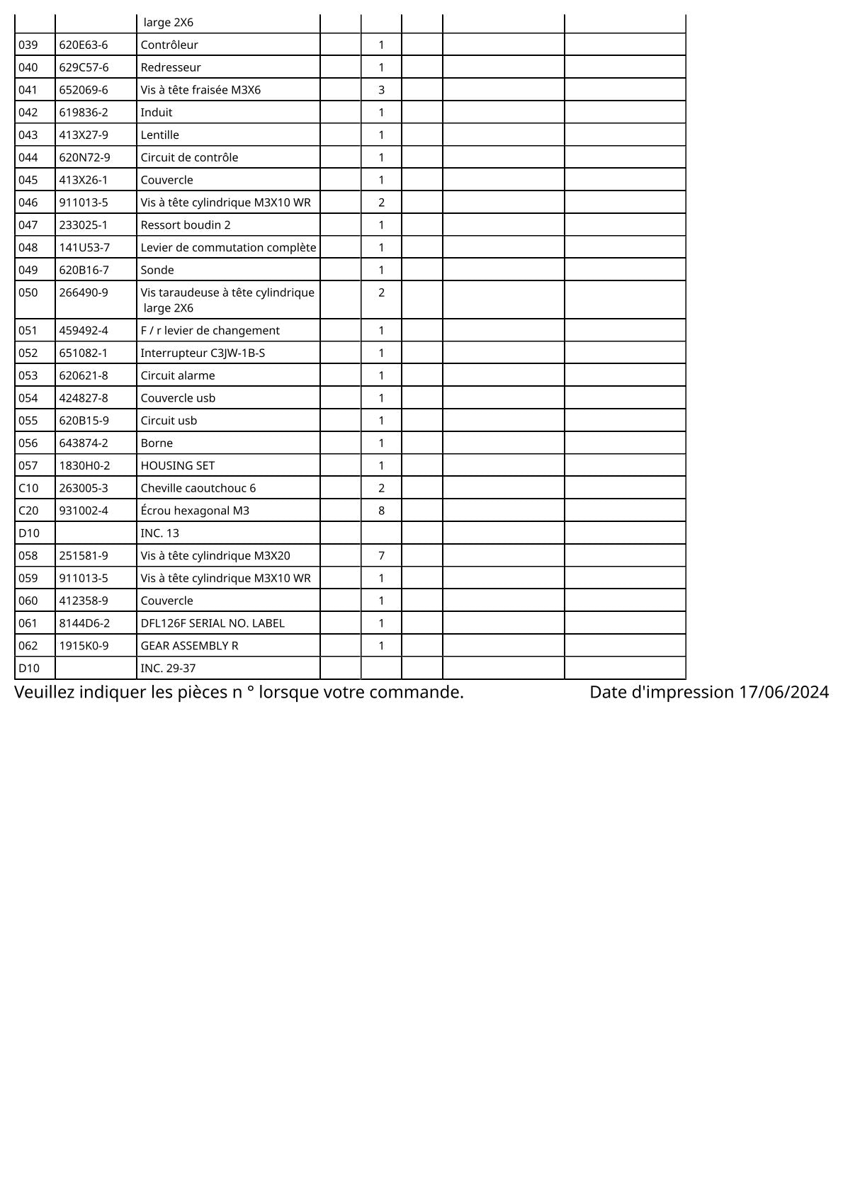 Vue éclatée Makita DFL126F - page 3