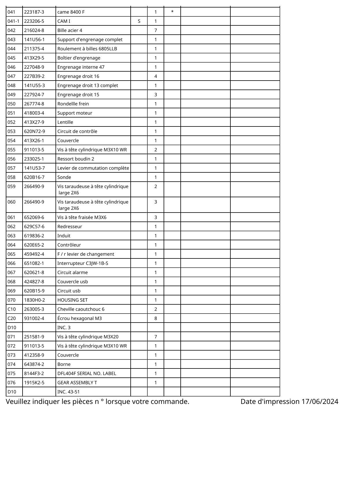 Vue éclatée Makita DFL404F - page 3