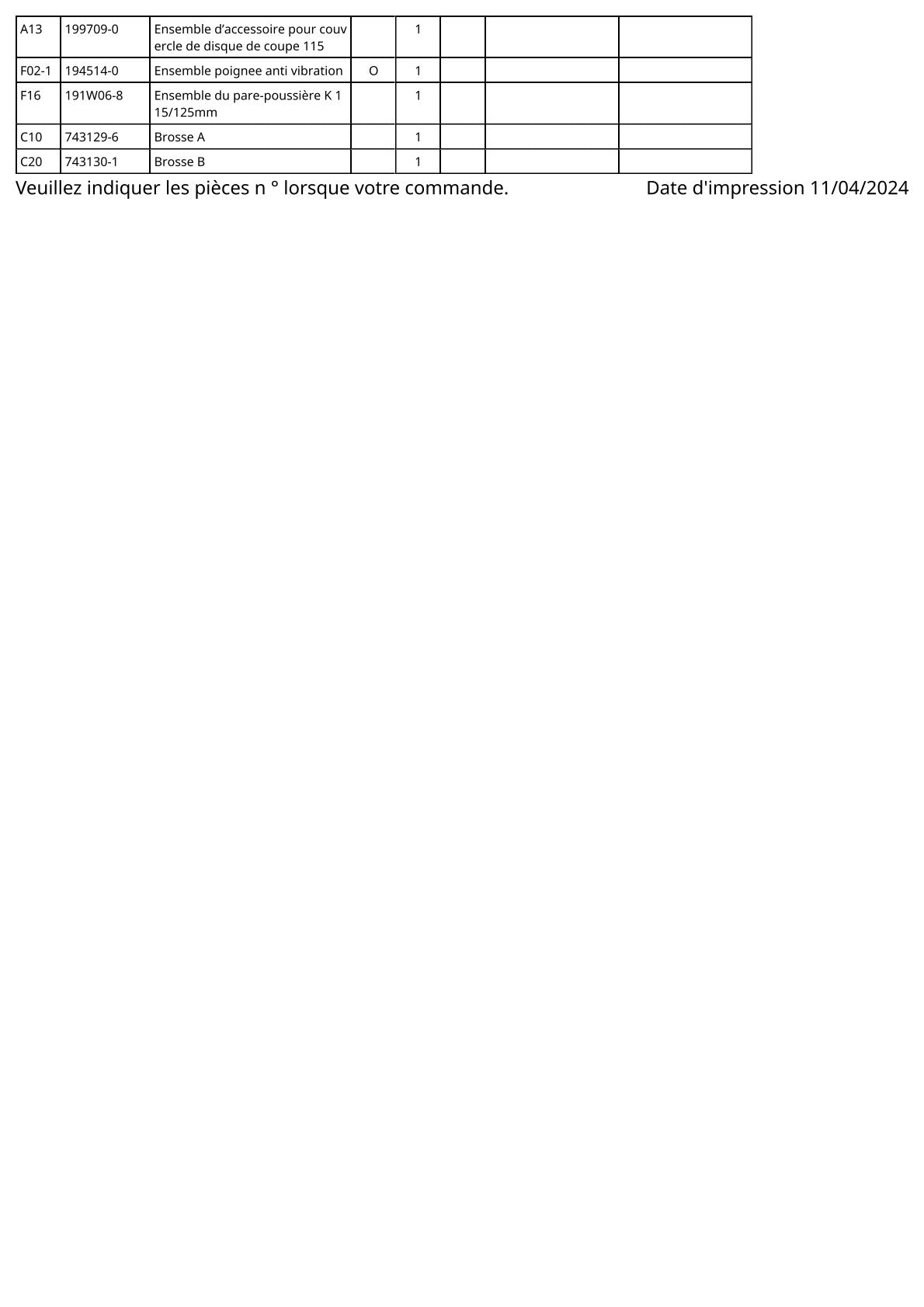 Vue éclatée Makita DGA463 - page 4