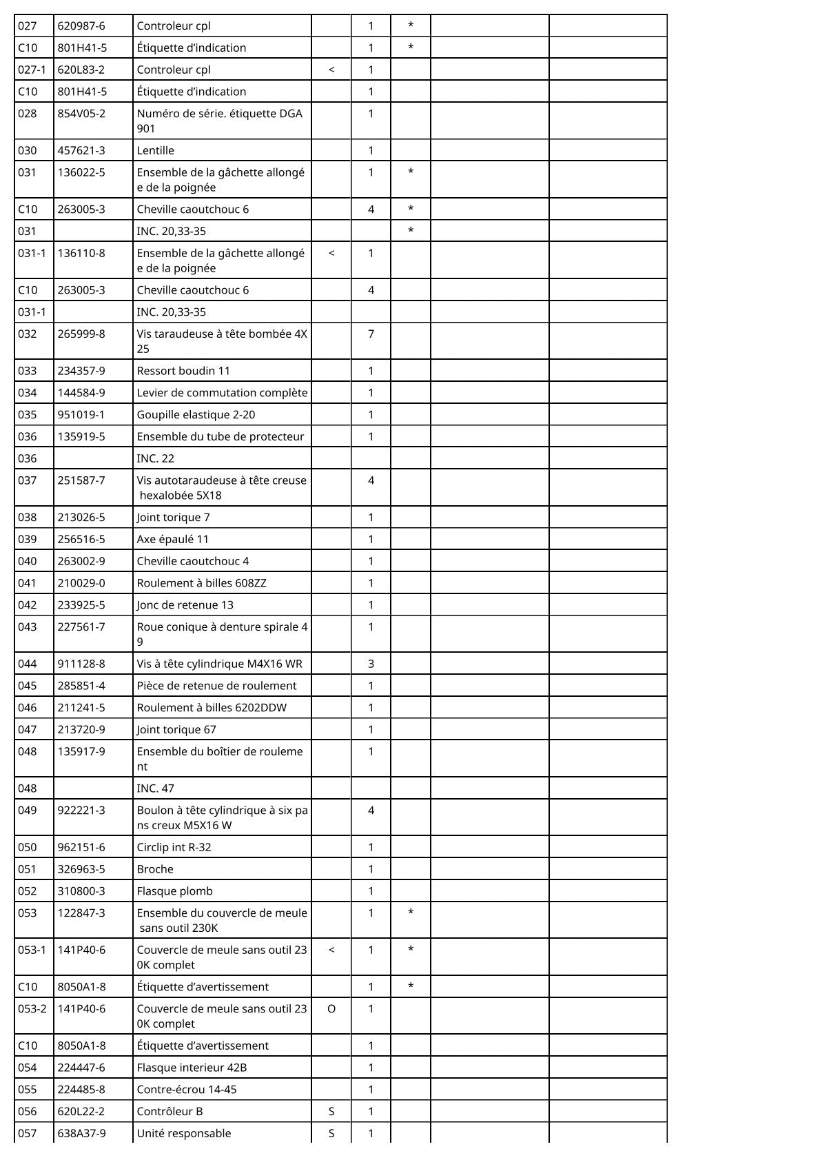 Vue éclatée Makita DGA901 - page 3