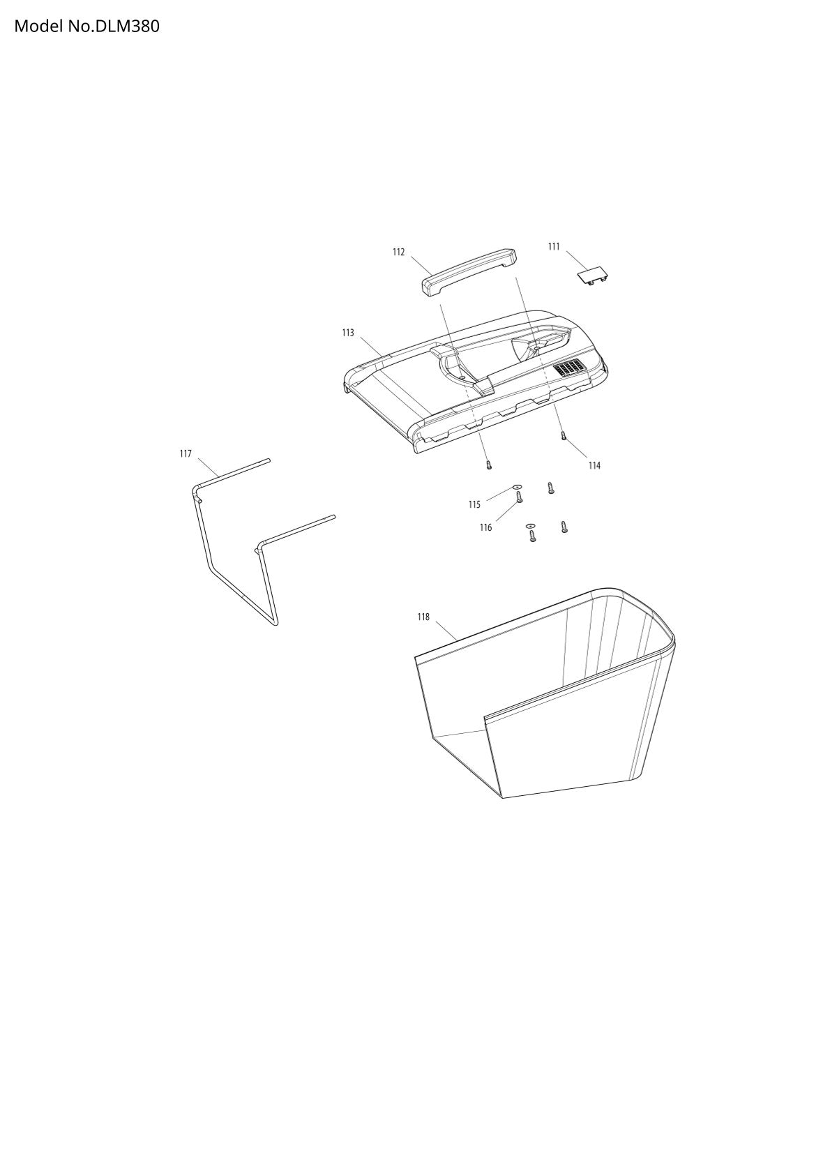 Vue éclatée Makita DLM380 - page 4