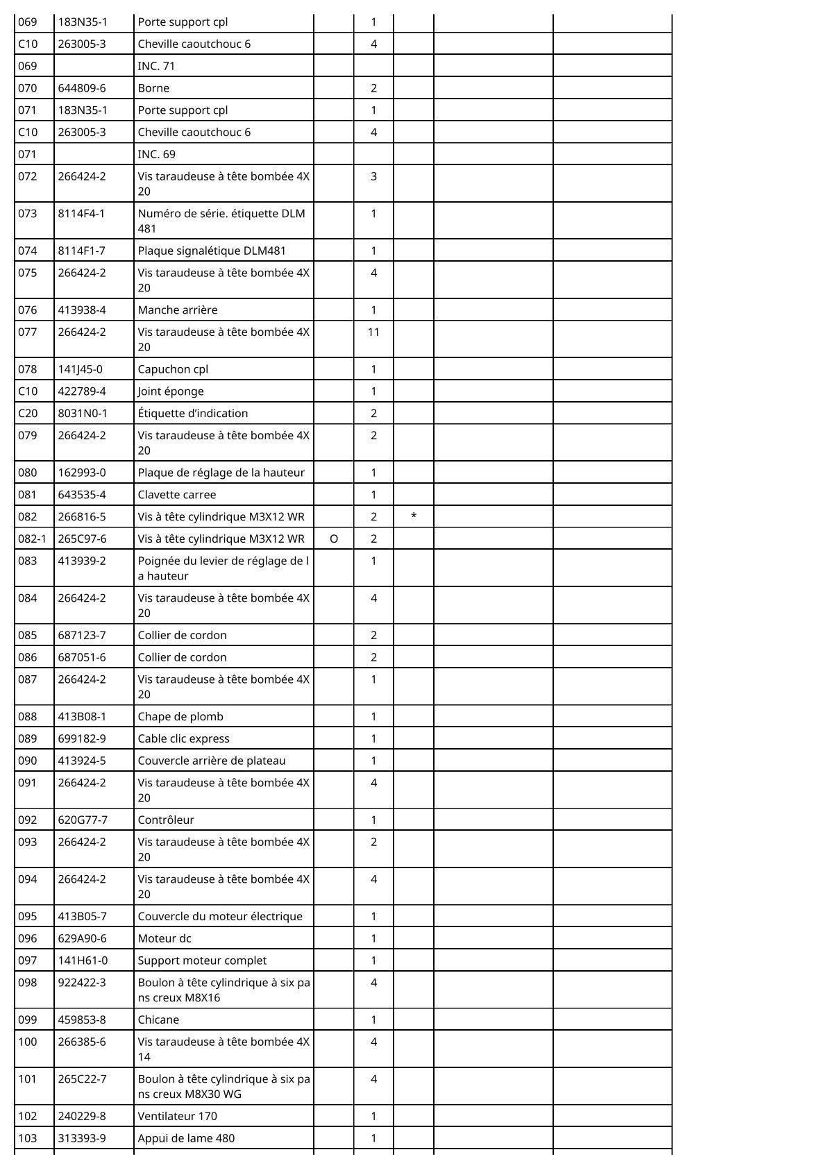 Vue éclatée Makita DLM481 - page 7