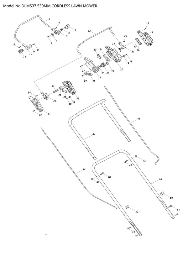 Vue éclatée Makita DLM537 - page 1