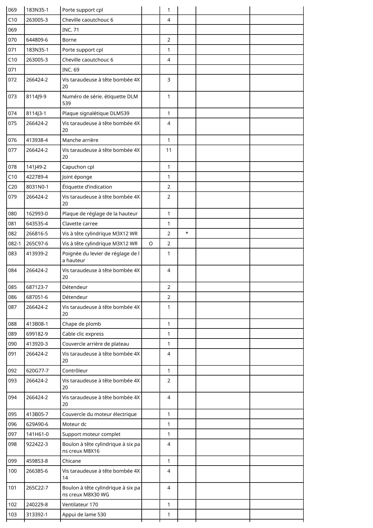 Vue éclatée Makita DLM539 - page 7