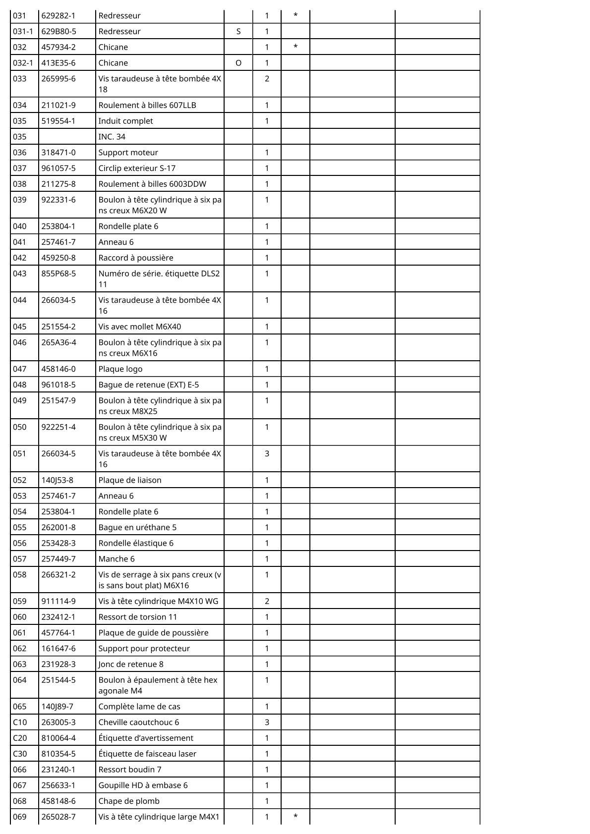 Vue éclatée Makita DLS211 - page 4