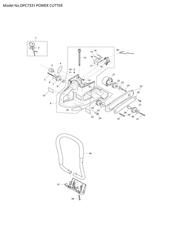 Pièces détachées tronçonneuse thermique Makita DPC7311