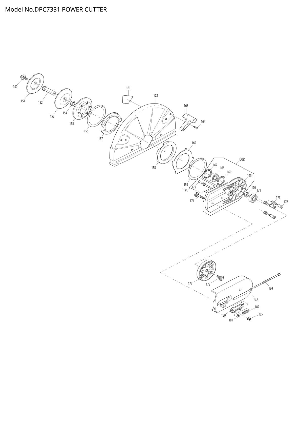 Pièces détachées tronçonneuse thermique Makita DPC7311