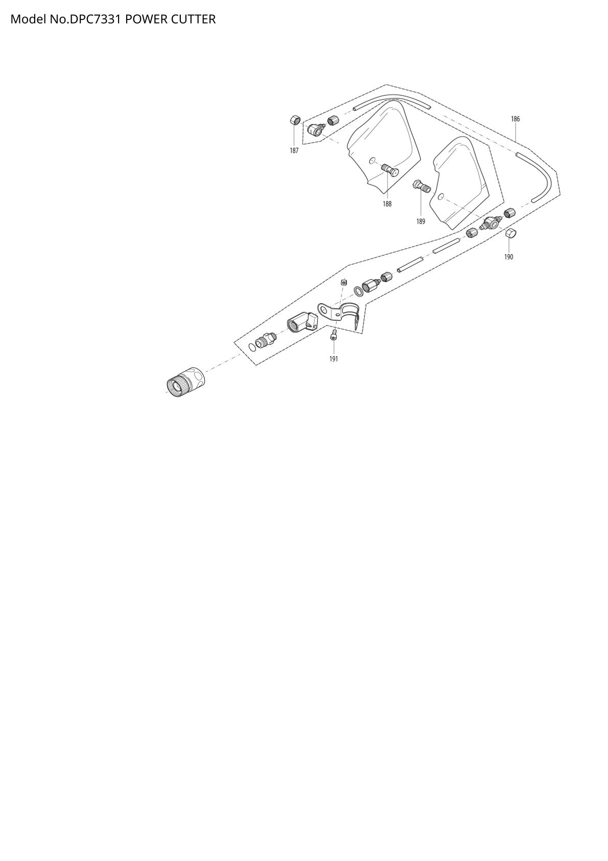 Pièces détachées tronçonneuse thermique Makita DPC7311