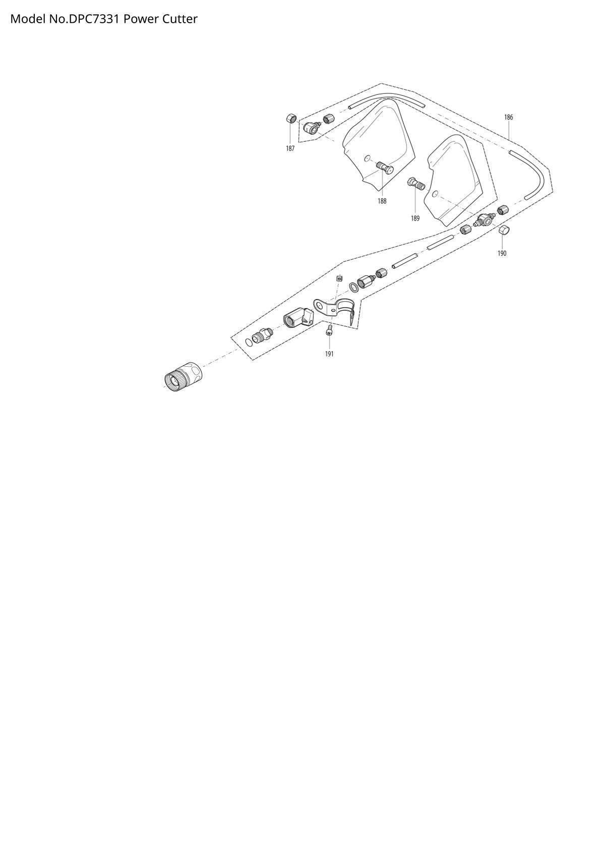 Pièces détachées tronçonneuse thermique Makita DPC7331