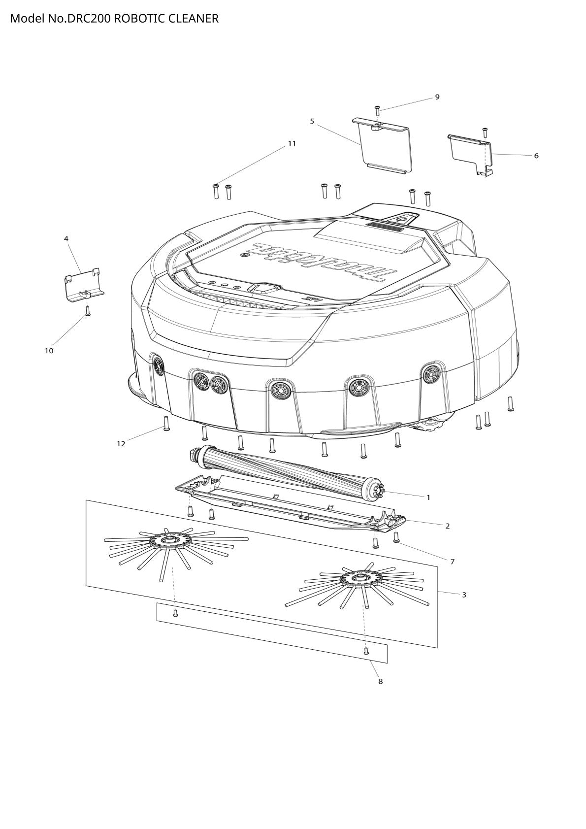 Pièces détachées aspirateur robot Makita DRC200