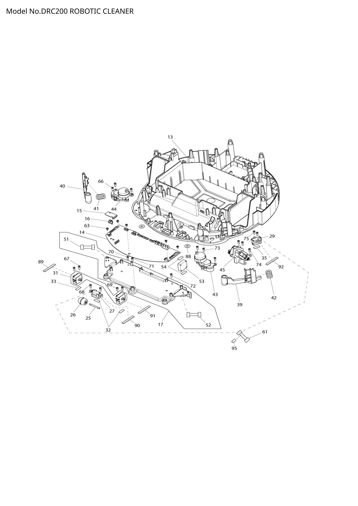 Pièces détachées aspirateur robot Makita DRC200
