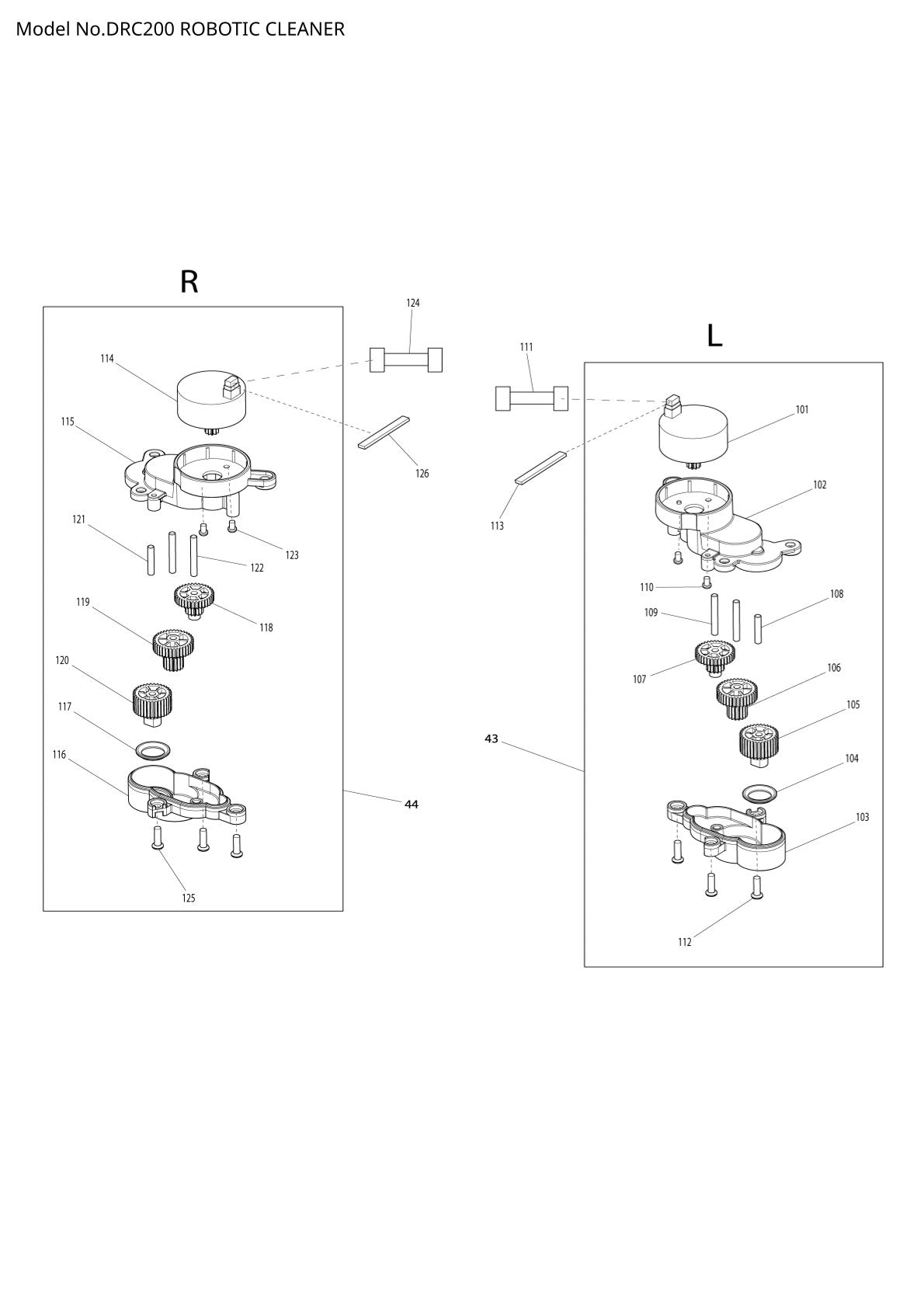 Pièces détachées aspirateur robot Makita DRC200