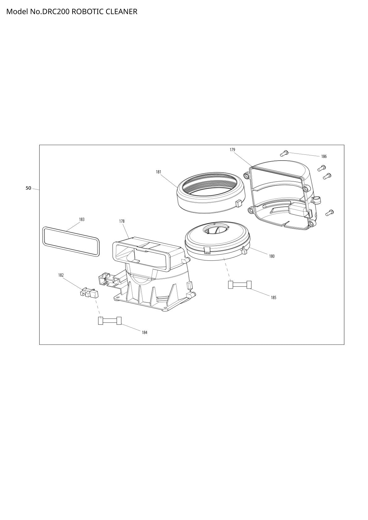 Pièces détachées aspirateur robot Makita DRC200