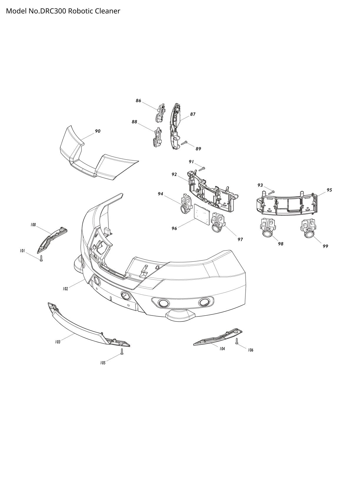 Pièces détachées aspirateur robot Makita DRC300