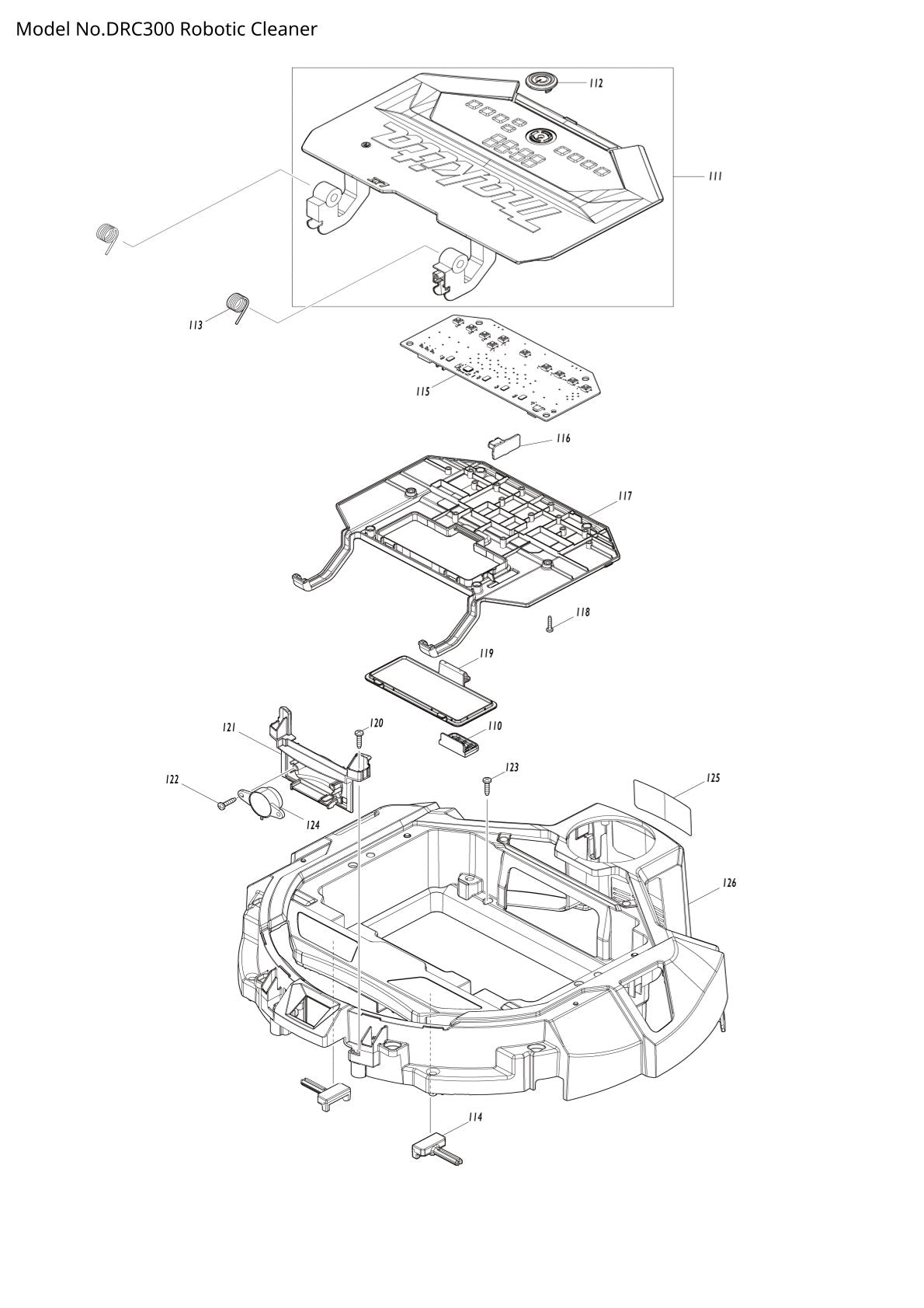 Pièces détachées aspirateur robot Makita DRC300