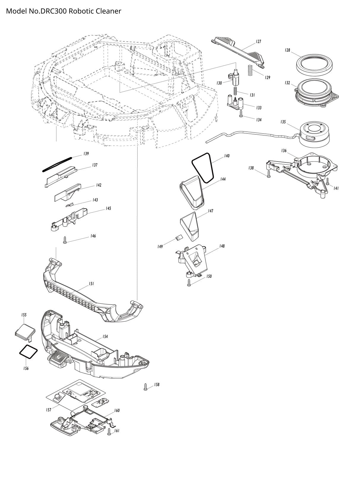 Pièces détachées aspirateur robot Makita DRC300