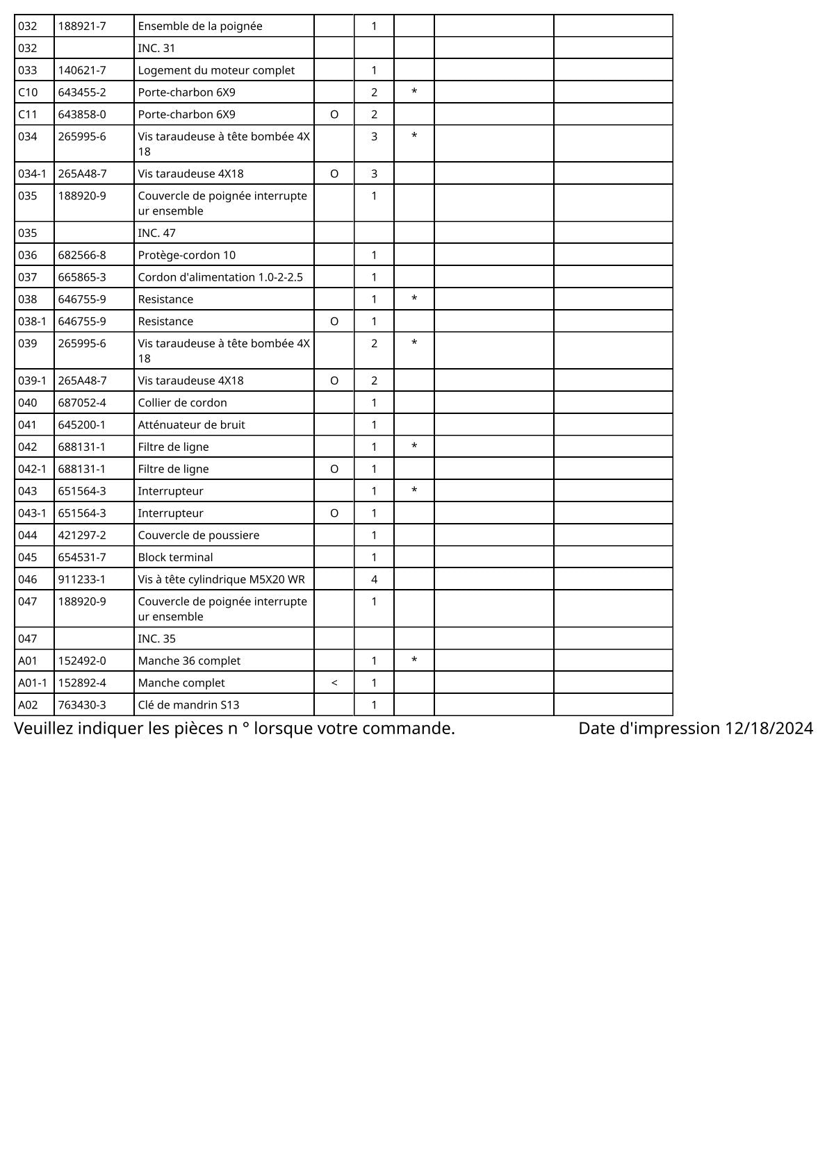 Pièces détachées perceuse Makita DS4011