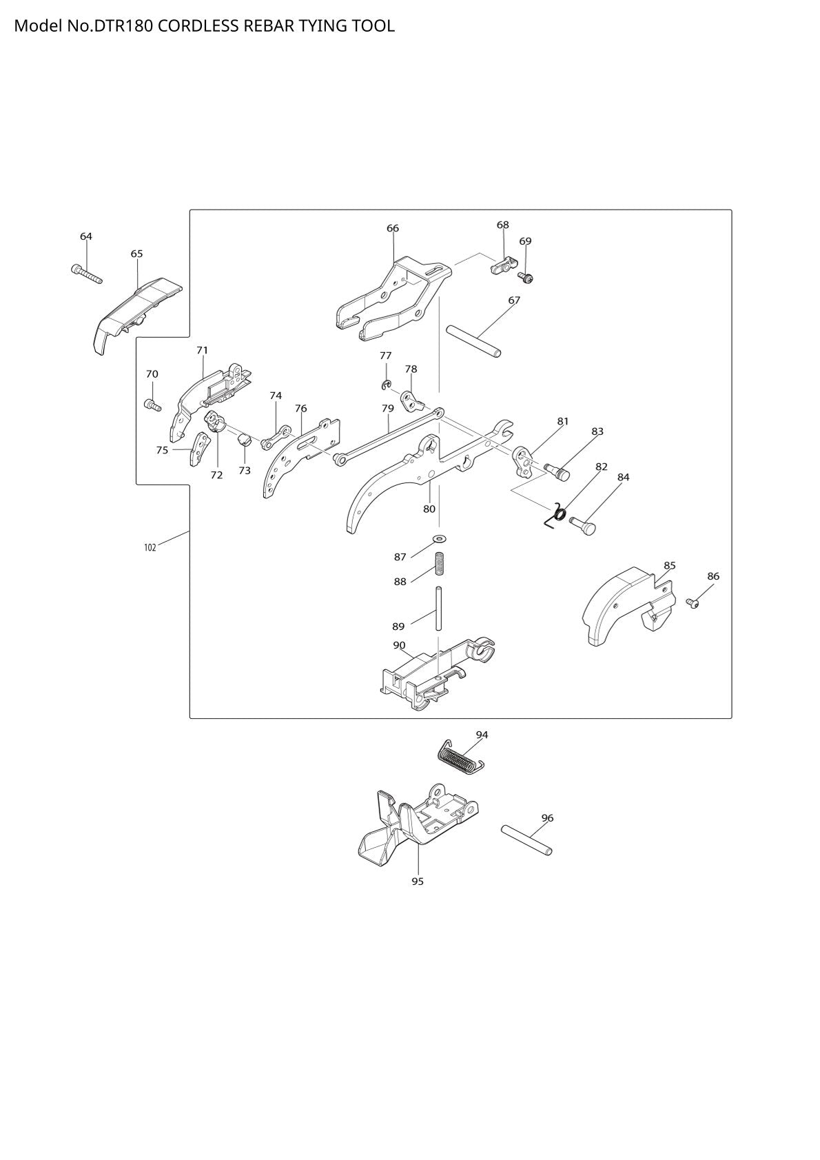 Pièces détachées ligatureuse sans fil Makita DTR180