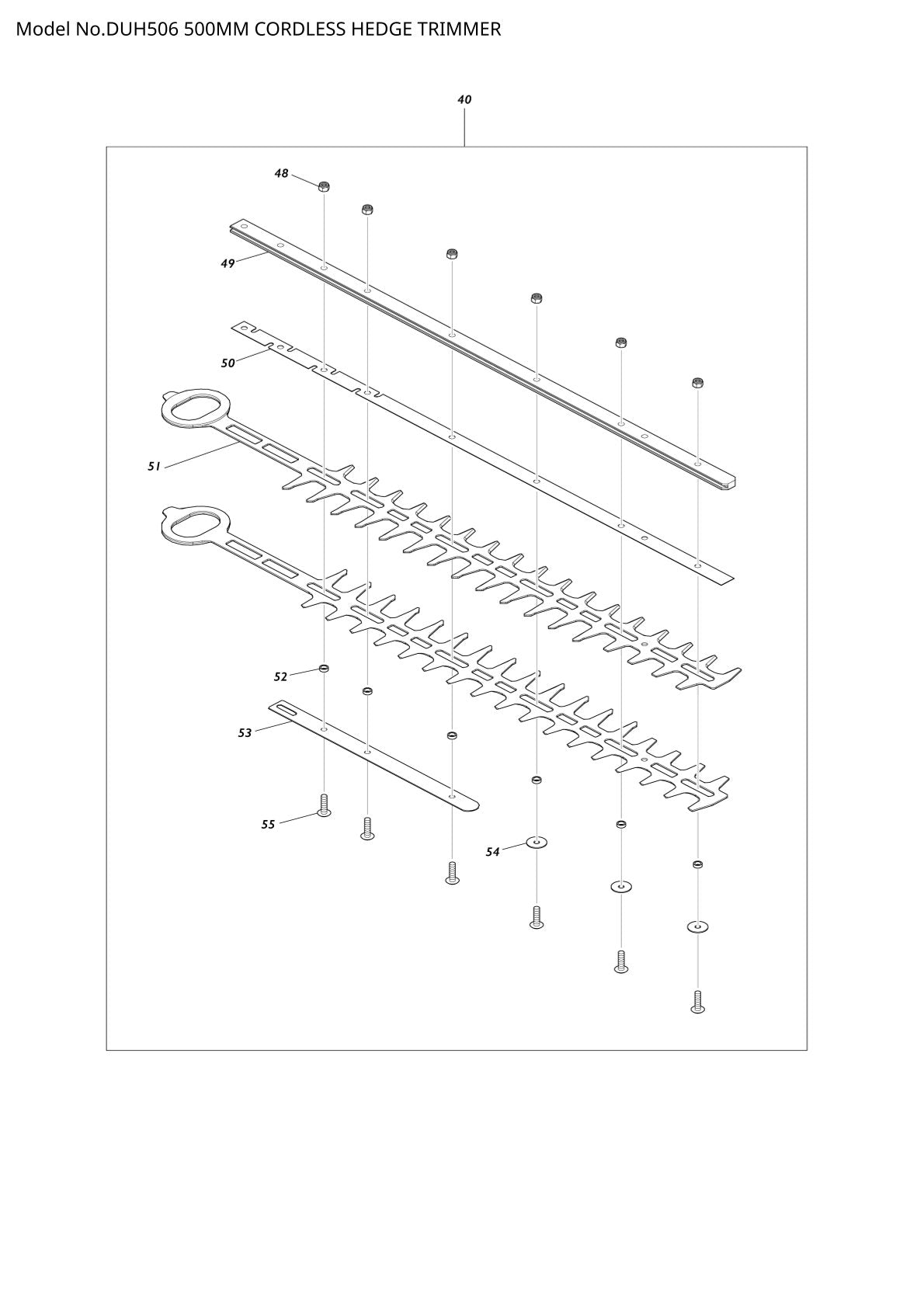 Pièces détachées taille-haie sans fil Makita DUH506