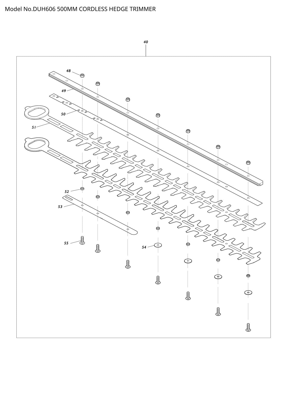 Pièces détachées taille-haie sans fil Makita DUH606