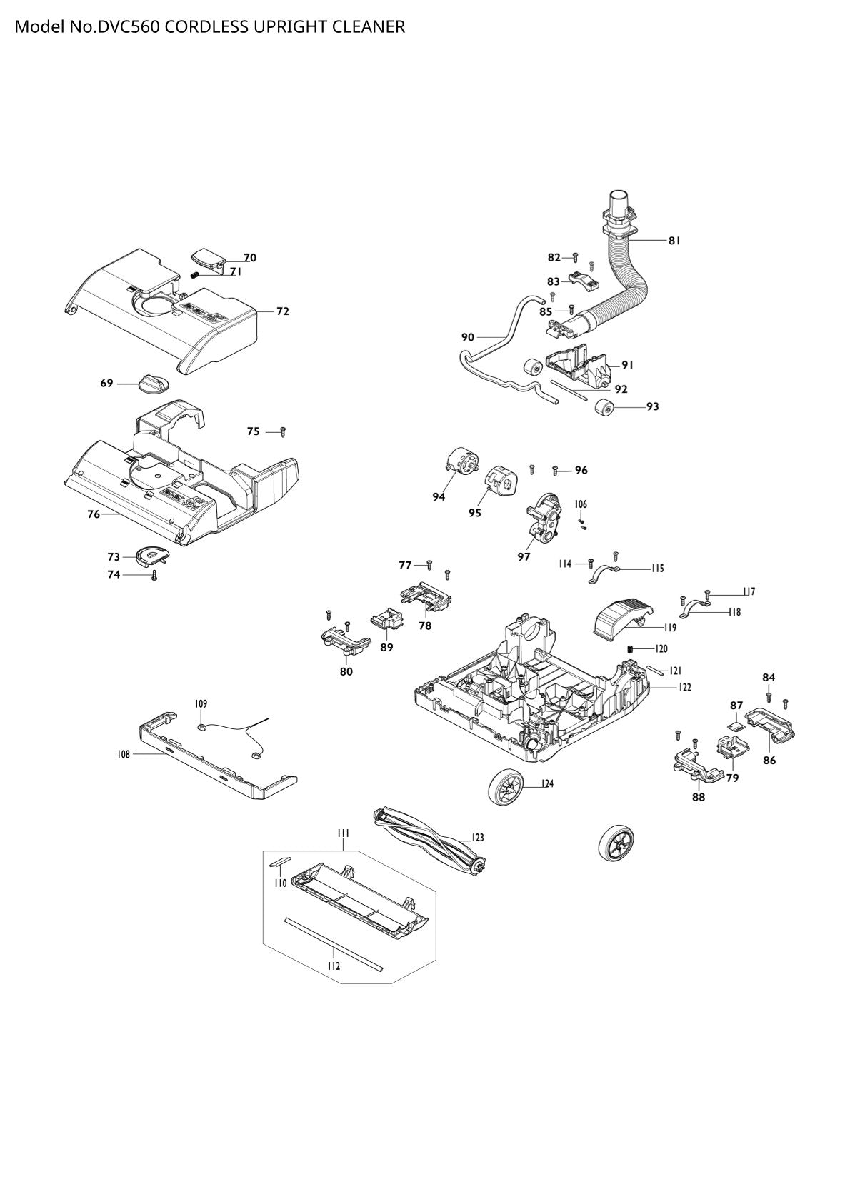 Pièces détachées aspirateur de chantier sans fil Makita DVC560