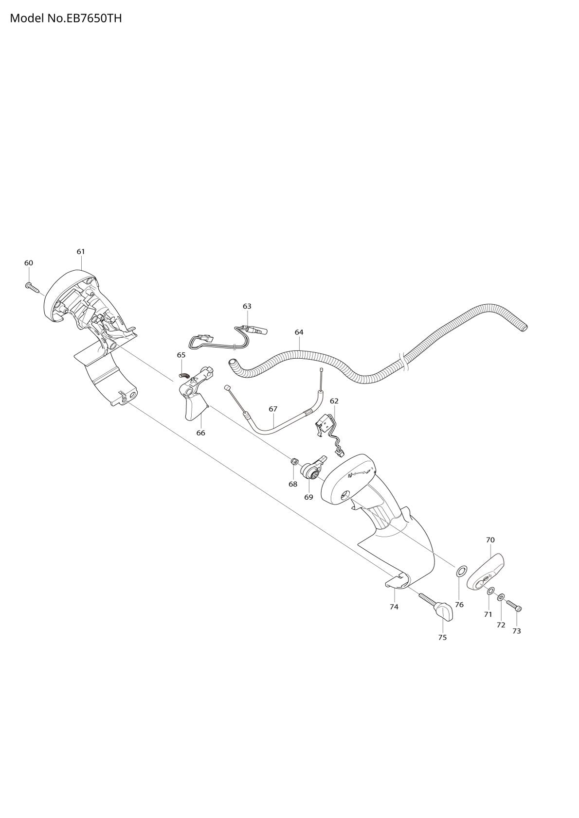 Pièces détachées souffleur thermique Makita EB7650TH