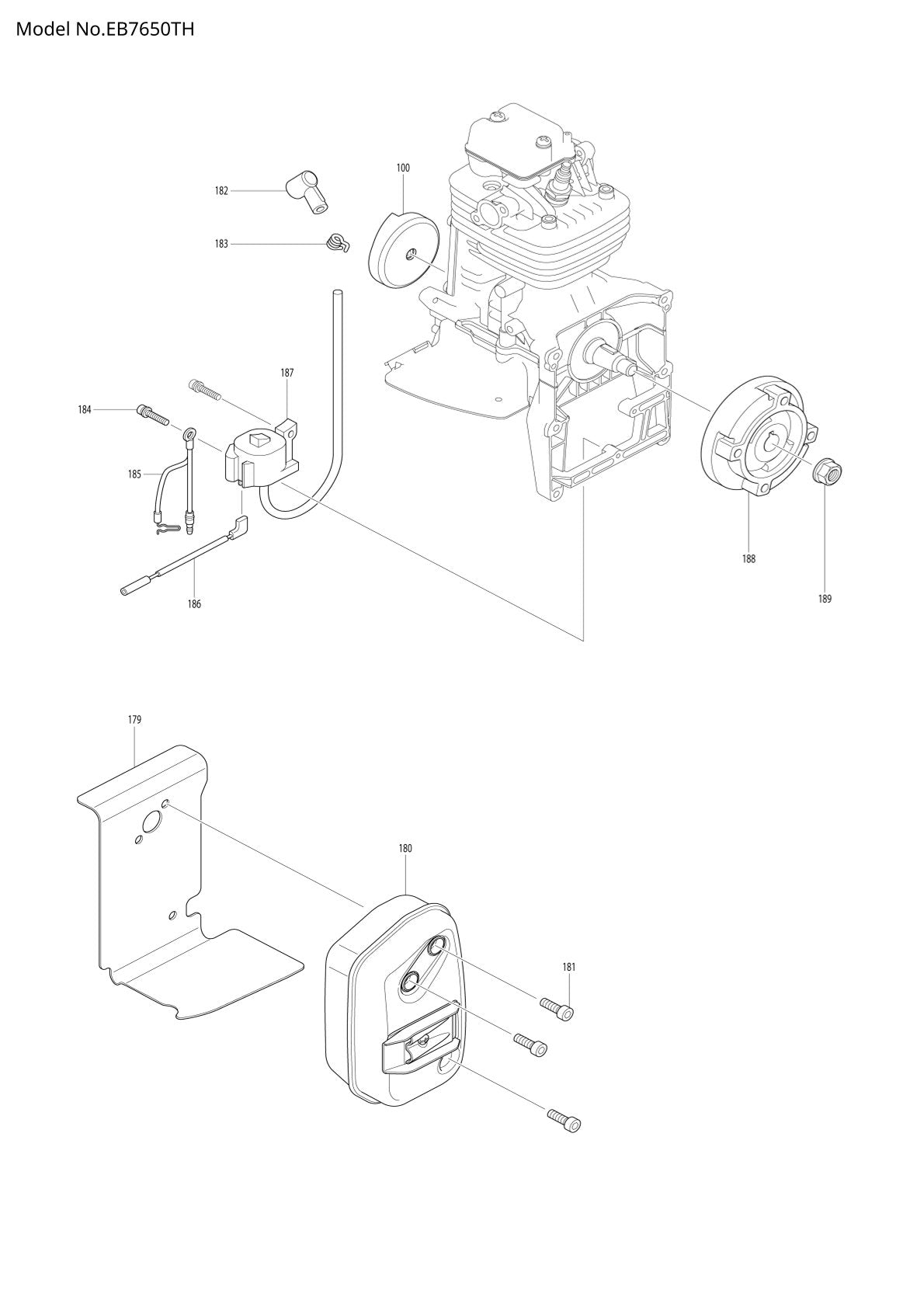 Pièces détachées souffleur thermique Makita EB7650TH