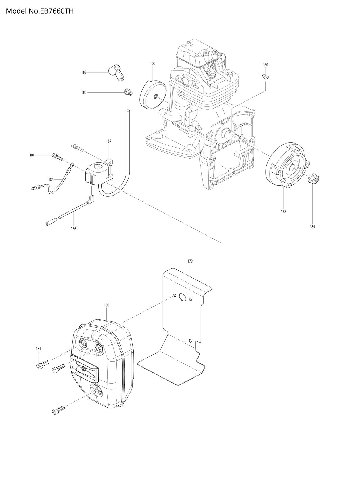 Pièces détachées souffleur thermique Makita EB7660TH