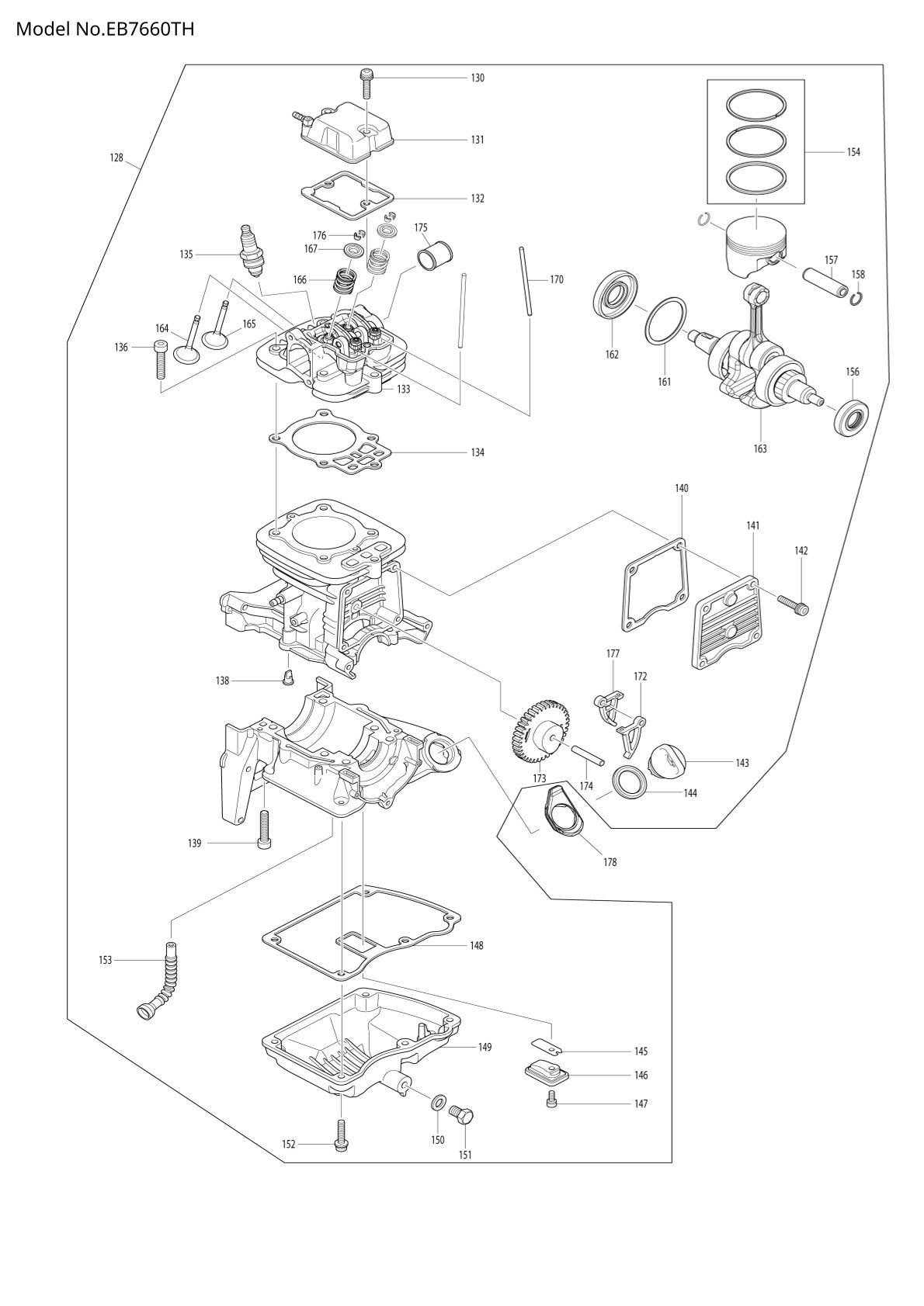 Pièces détachées souffleur thermique Makita EB7660TH