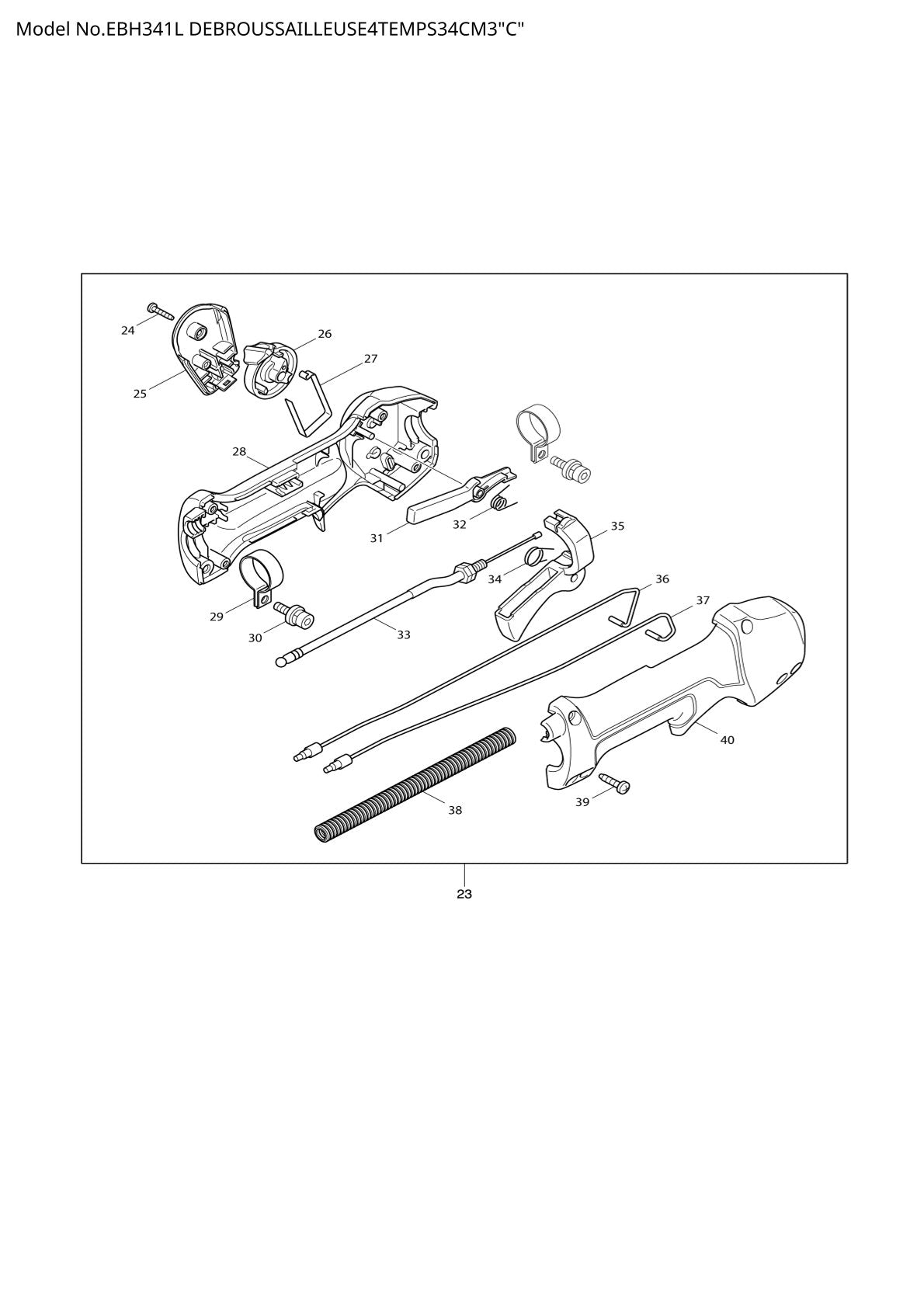 Pièces détachées débroussailleuse thermique Makita EBH341L