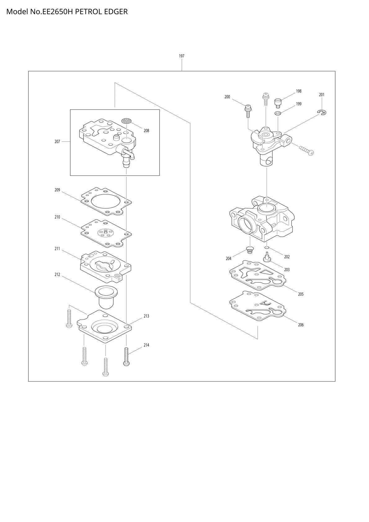 Pièces détachées débroussailleuse thermique Makita EE2650H