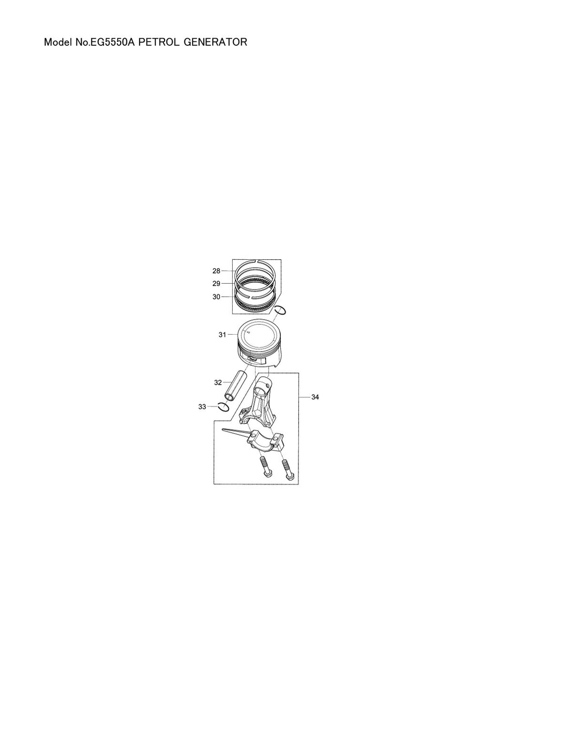 Pièces détachées groupe électrogène Makita EG5550A