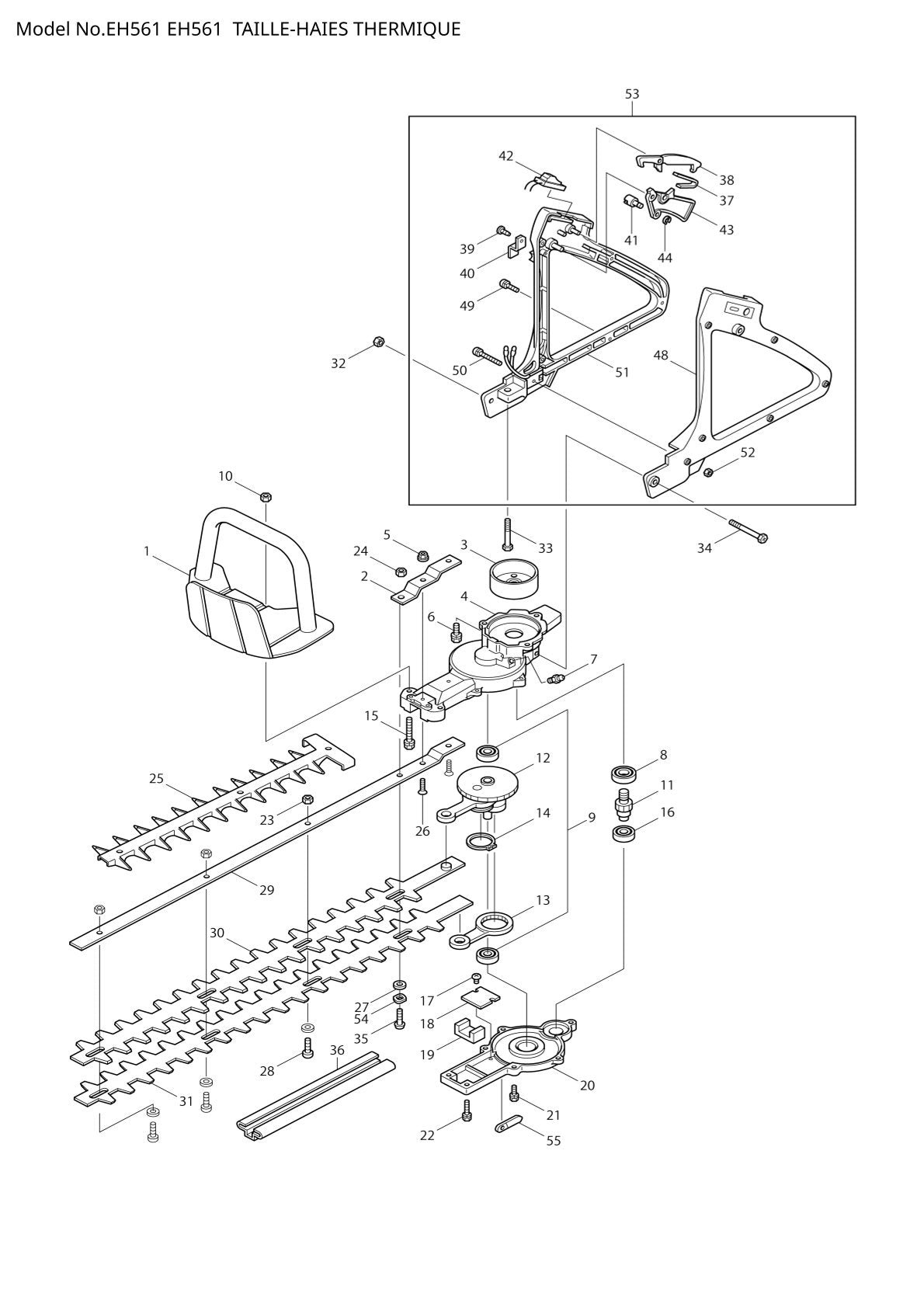 Pièces détachées taille-haie thermique Makita EH561