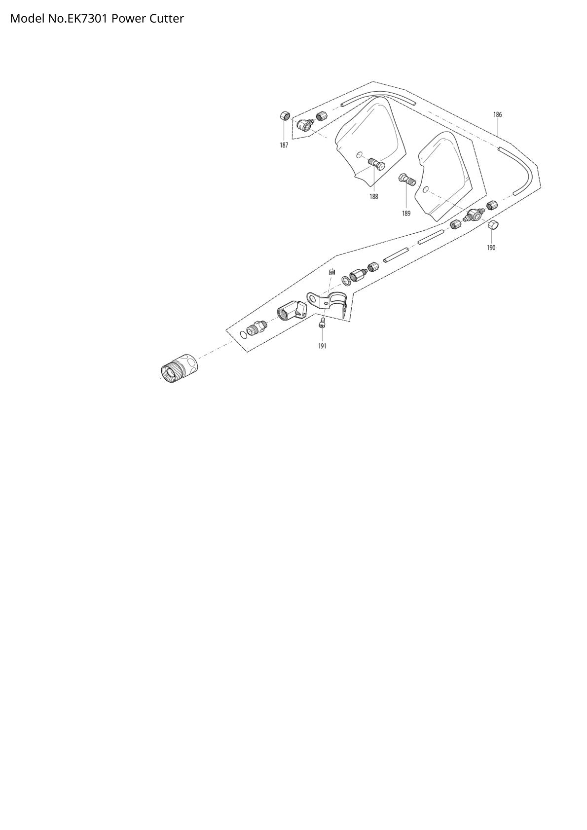 Pièces détachées tronçonneuse thermique Makita EK7301
