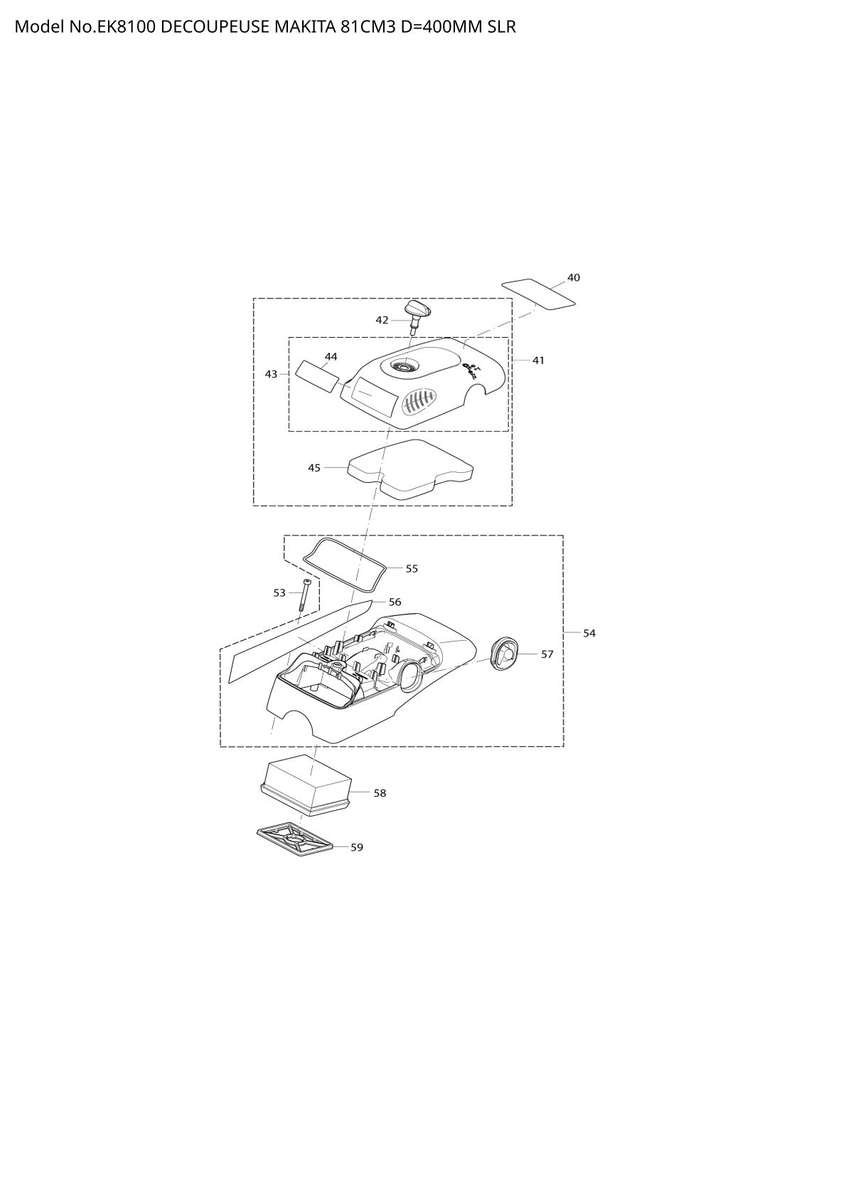 Pièces détachées tronçonneuse thermique Makita EK8100