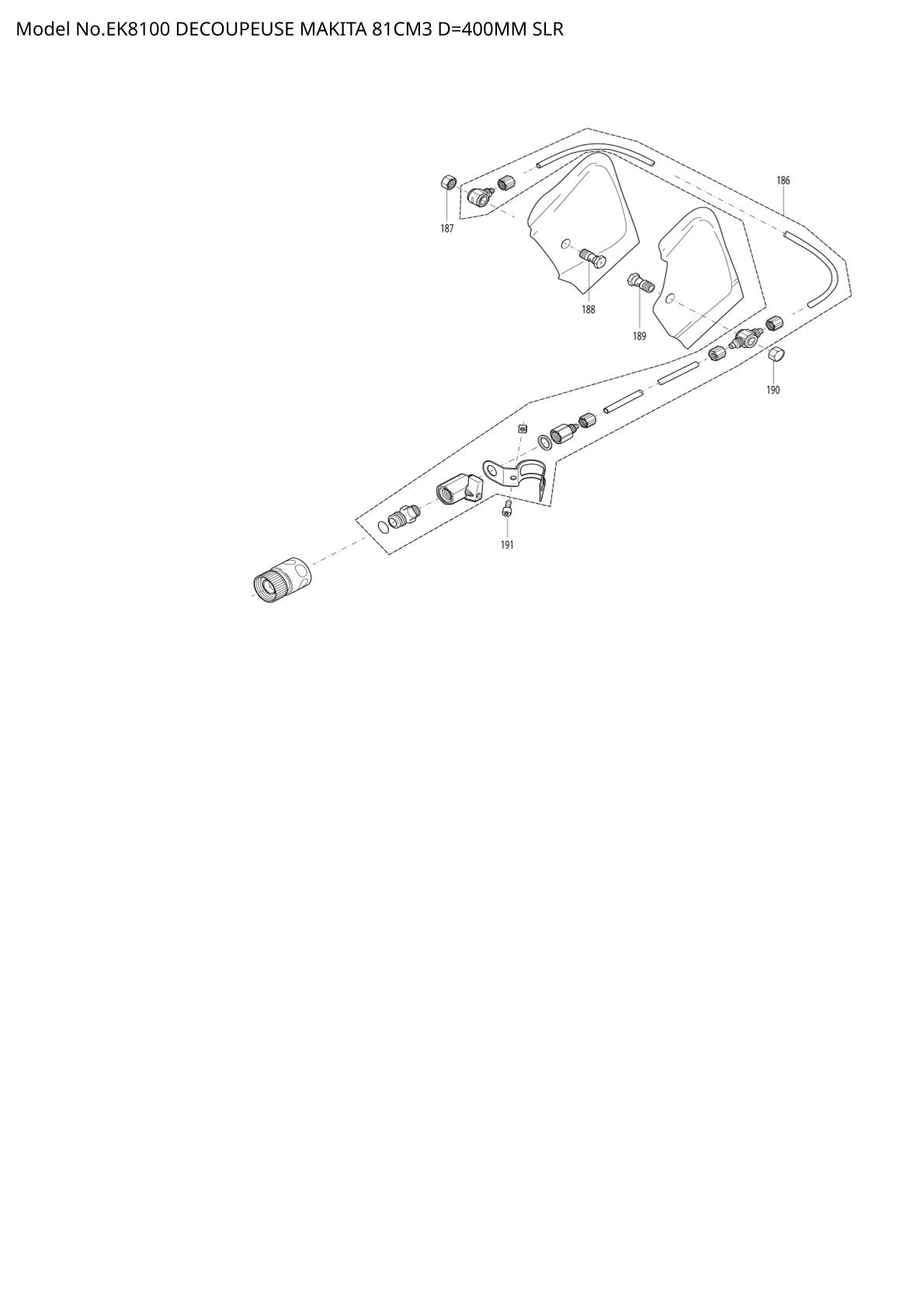 Pièces détachées tronçonneuse thermique Makita EK8100