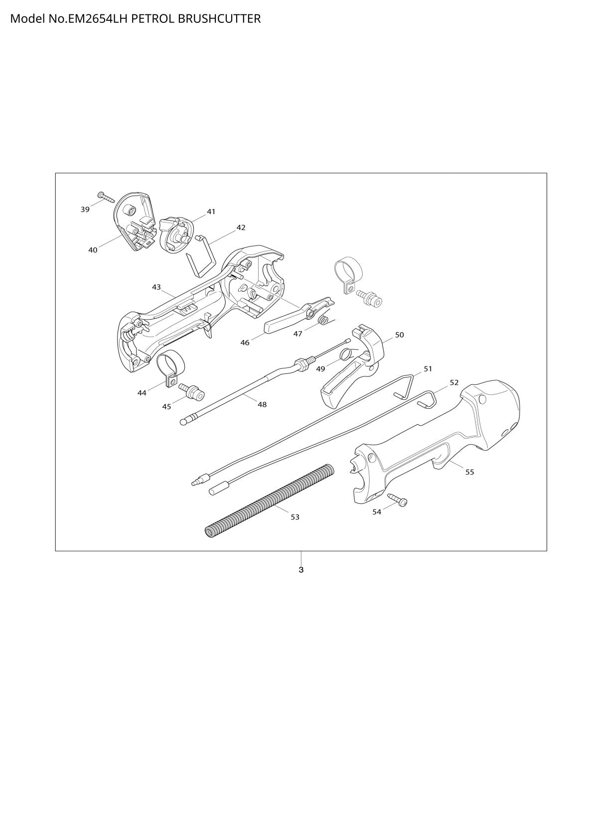 Pièces détachées débroussailleuse thermique Makita EM2654LH