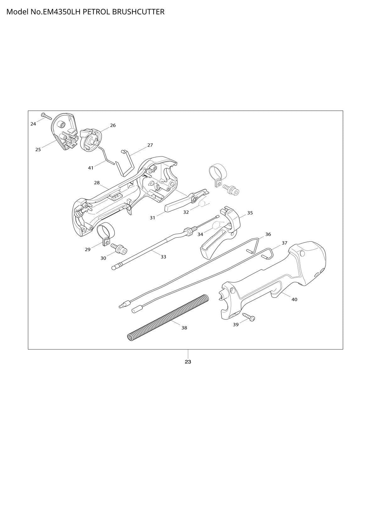 Pièces détachées débroussailleuse thermique Makita EM4350LH