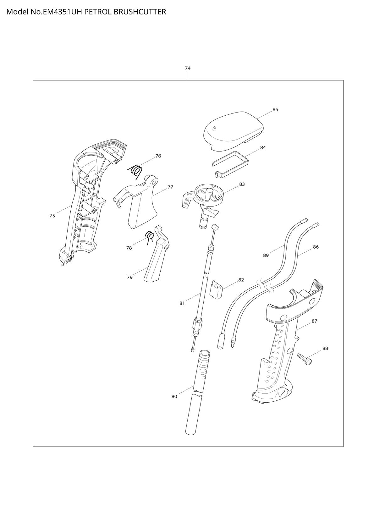 Pièces détachées débroussailleuse thermique Makita EM4351UH