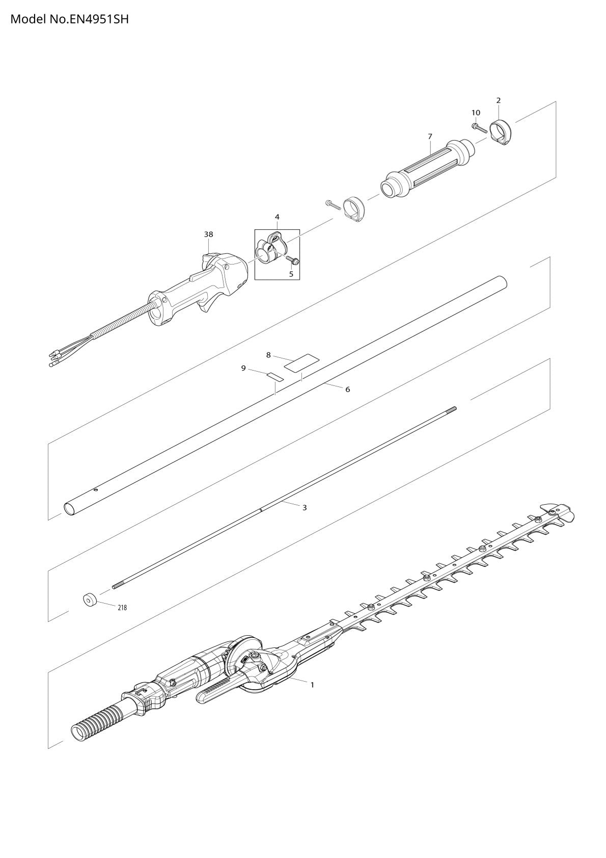Pièces détachées taille-haie thermique Makita EN4951SH