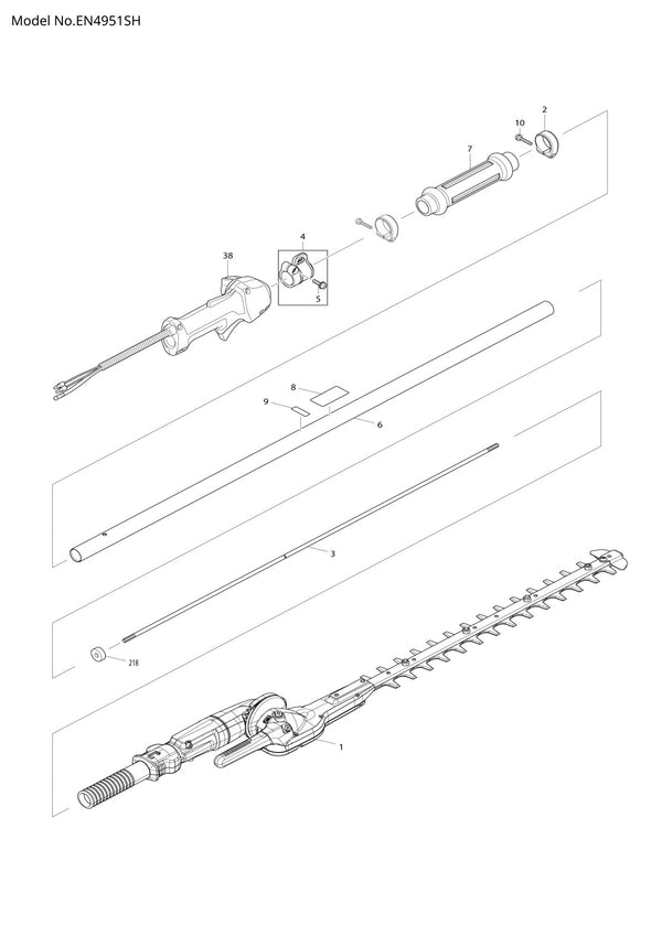 Pièces détachées taille-haie thermique Makita EN4951SH