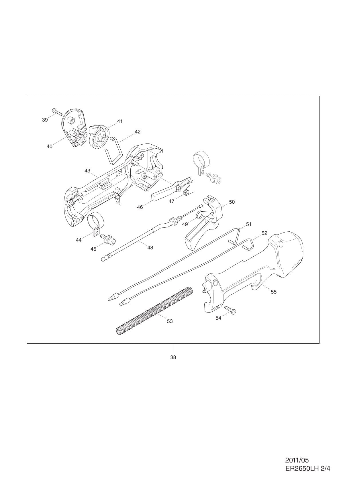 Pièces détachées débroussailleuse thermique Makita ER2650LH