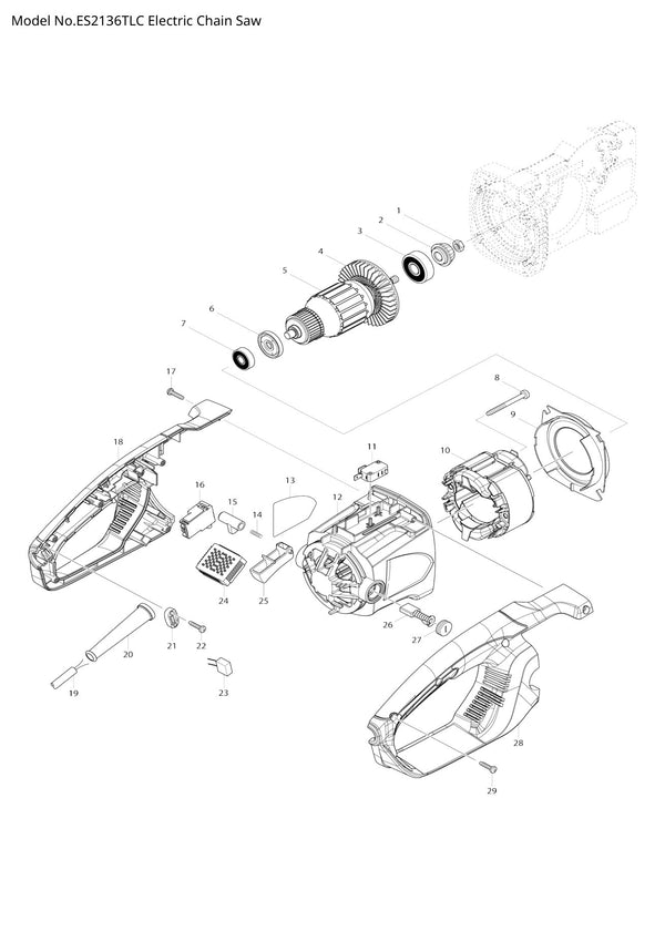 Vue éclatée Makita ES-2136TLC - page 1