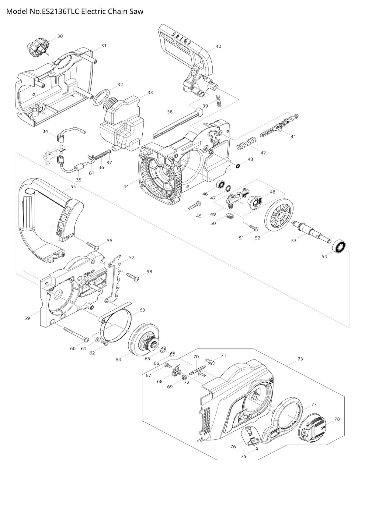 Vue éclatée Makita ES-2136TLC - page 2