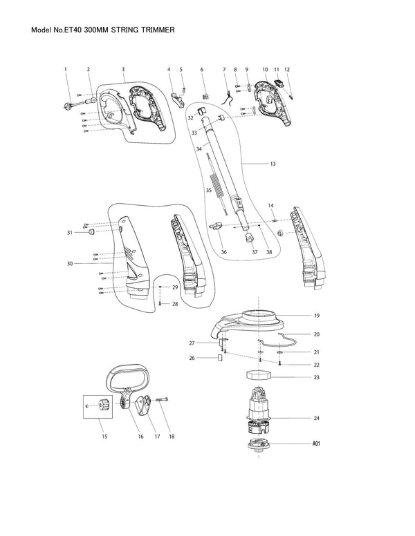 Pièces détachées motobineuse Makita ET-40