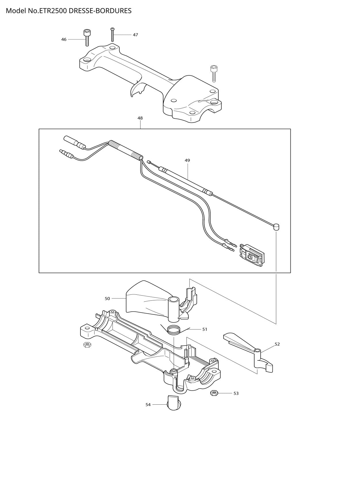 Pièces détachées motobineuse Makita ETR2500